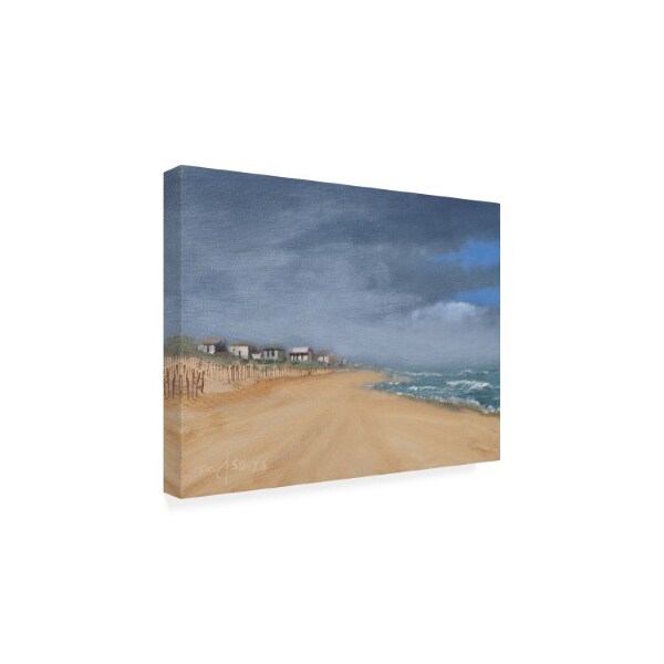 Thomas Stotts 'Beach Houses And Surf' Canvas Art,14x19